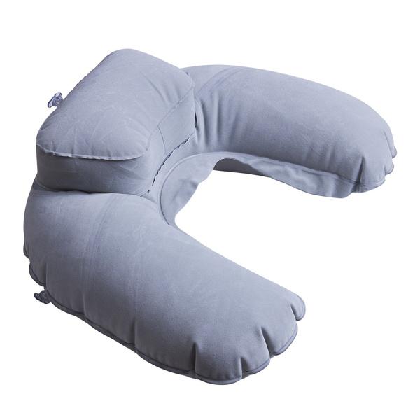 Inflatable U-Shaped Travel Neck Pillow with Cushioned Support