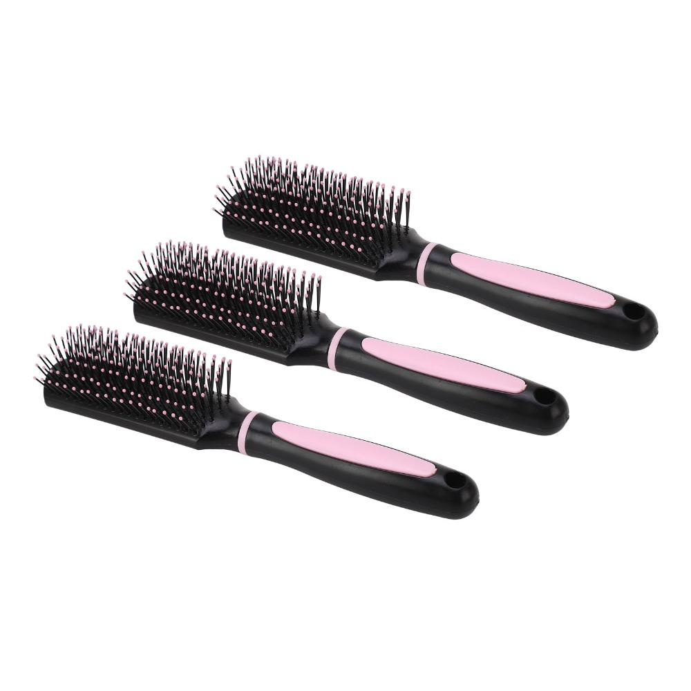 3pcs Static Free Scalp Massage Brush Rounded Comb Teeth Detangling Hair Brush For Women