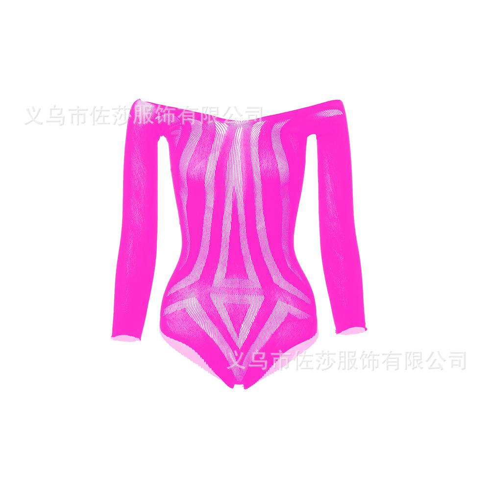 Sex Underwear Jacquard Three-Point Long Sleeve Bikini