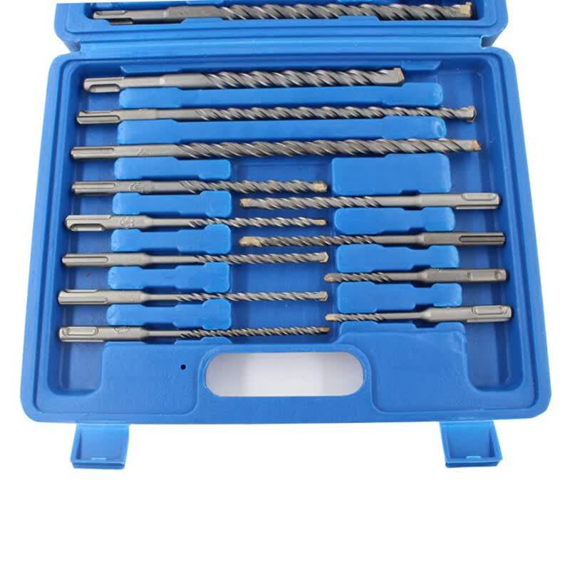 Bingyu BJyl-243 17-Piece Rotary Hammer Drill Bit and Chisel Set