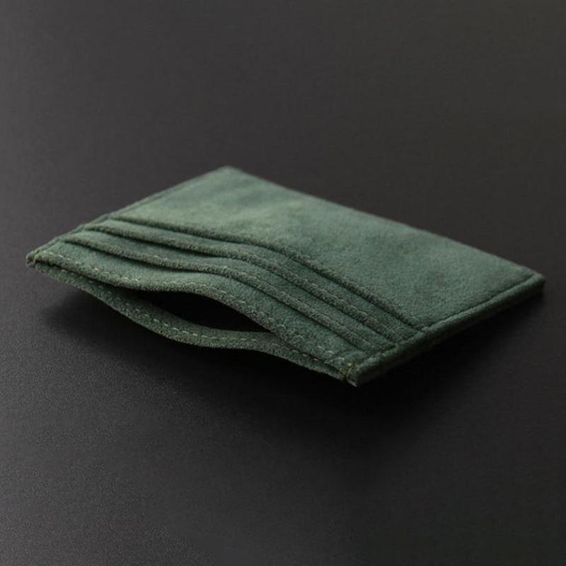 Suede Slim Card Holder With Multiple Card Slots Credit Bank Card Small Man Purses Perfect For Daily Commute Business Travel