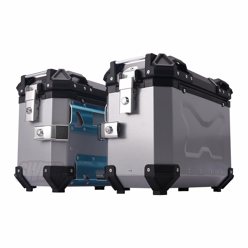 Universelles Motorrad Aluminiumlegierung Seitenkoffer Set: 18L/28L/35L Wasserdicht Stoßfest Schnellverschluss Topbox
