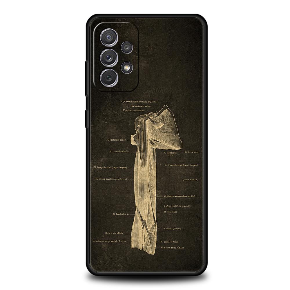 Skeleton Chalkboard Body Heart Case Pro Samsung A24 A12 A14 A32 A50 A70 A20E A20S A10S A22 A30 A40 A34 A54 A42 A52 5G A04s Obal