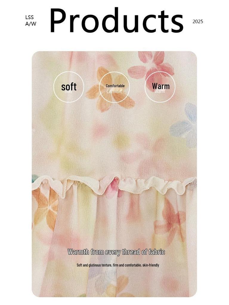 Robe débardeur amincissante à col carré français et manches bouffantes pour femme avec jupe midi florale d'été