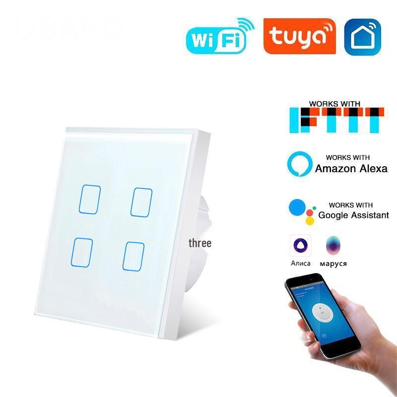 EU Standard WiFi Smart Switch with Alice Voice Control for Smart Home