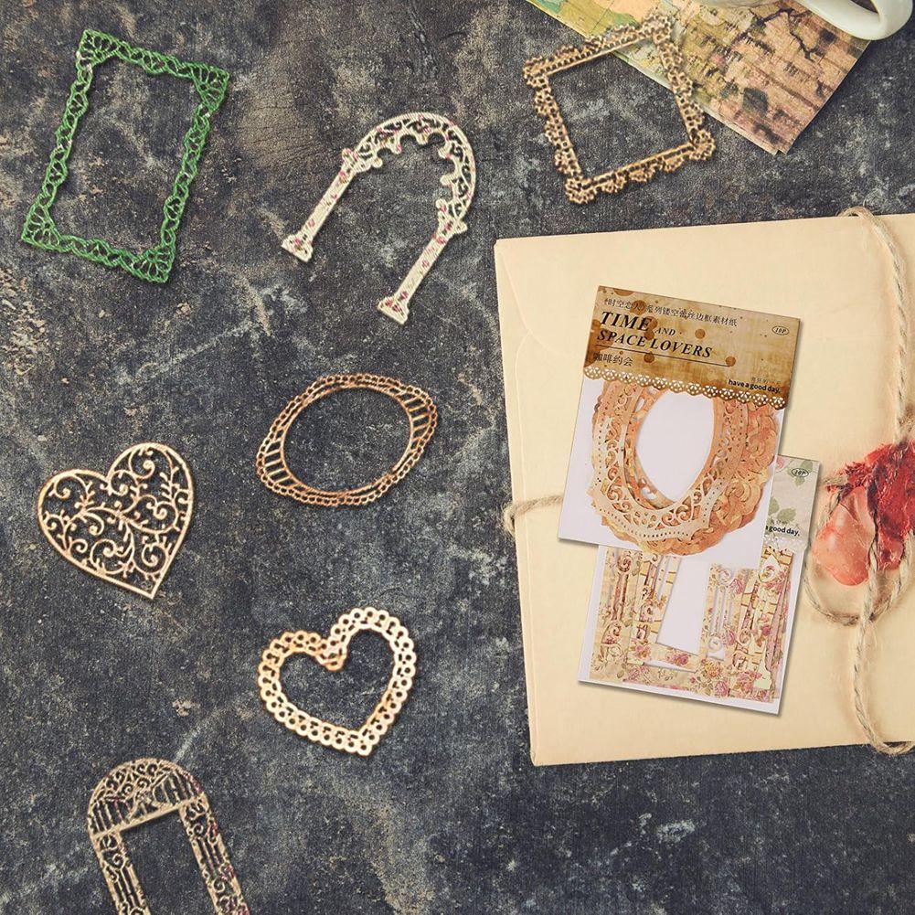 Good-60Pcs Scrapbook Cutouts Paper Lace Vintage Scrapbooking Supplies Scrapbooking Lace Frames & Borders