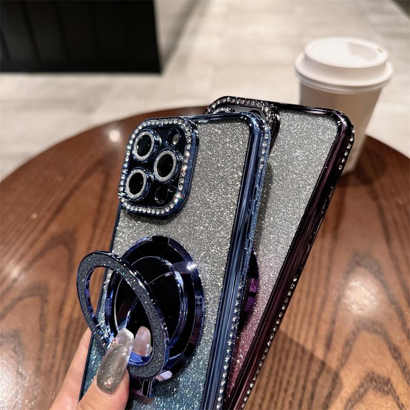 Magnetic For Magsafe Case For Iphone 17 16 13 12 11 Pro Max Jewelled Phone Cases For Iphone 17 Air 15 14 Pro Max 16 Plus Cover