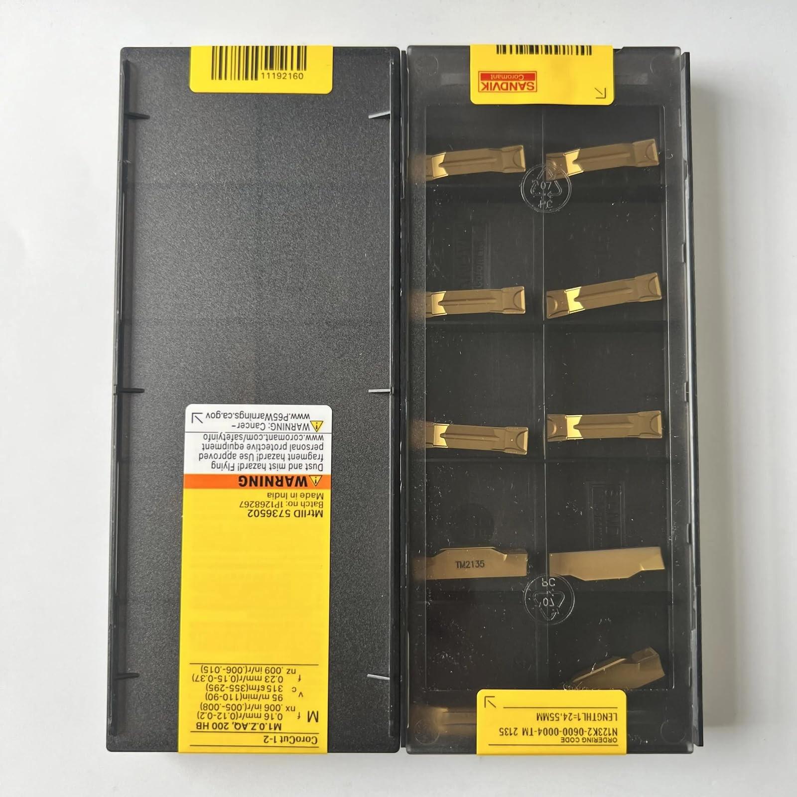 

Original Sandvik / N123K2-0600-0004-TM 2135 /CNC lathe carbide blade tool 10 Pcs