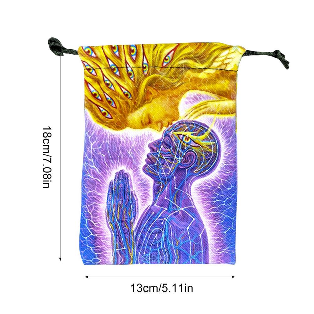 Tarotkartenbeutel Verbundfleece Kordelzug Aufbewahrungsbeutel Tarots Aufbewahrungsbeutel Runenwürfelbeutel Schmuckbeutel Party Weihnachtsgeschenkbeutel