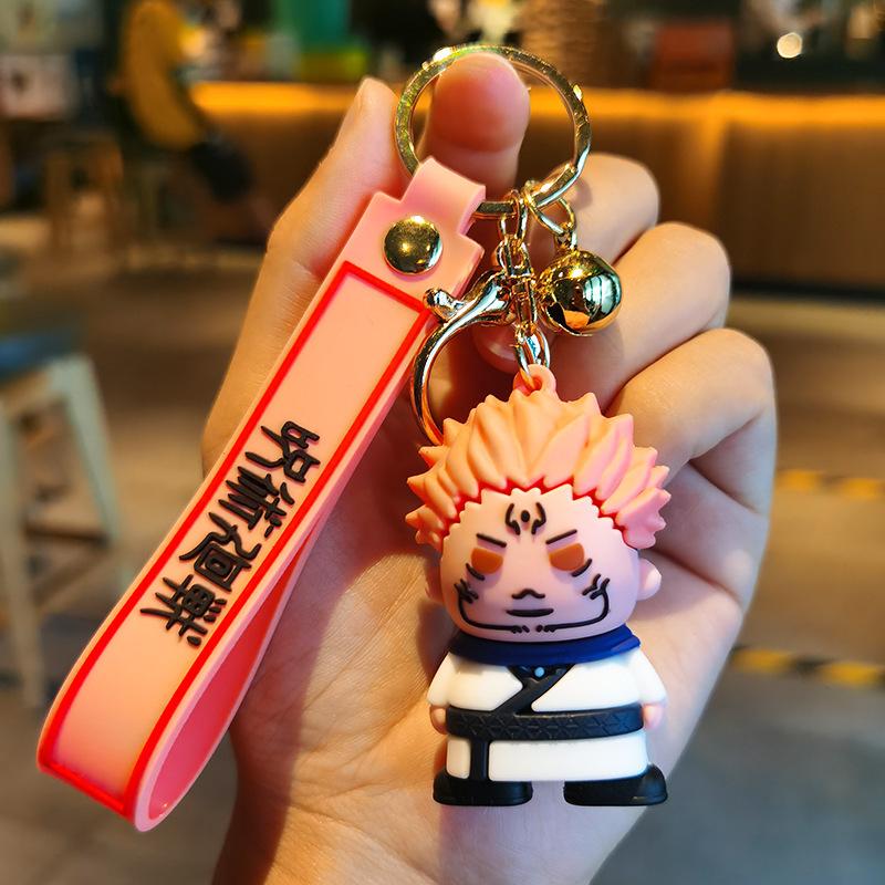 Anime Jujutsu Kaisen Chibi keychain Gojo Satoru Itadori Yuji custom keychain cartoon fun bag charm backpack car keychain
