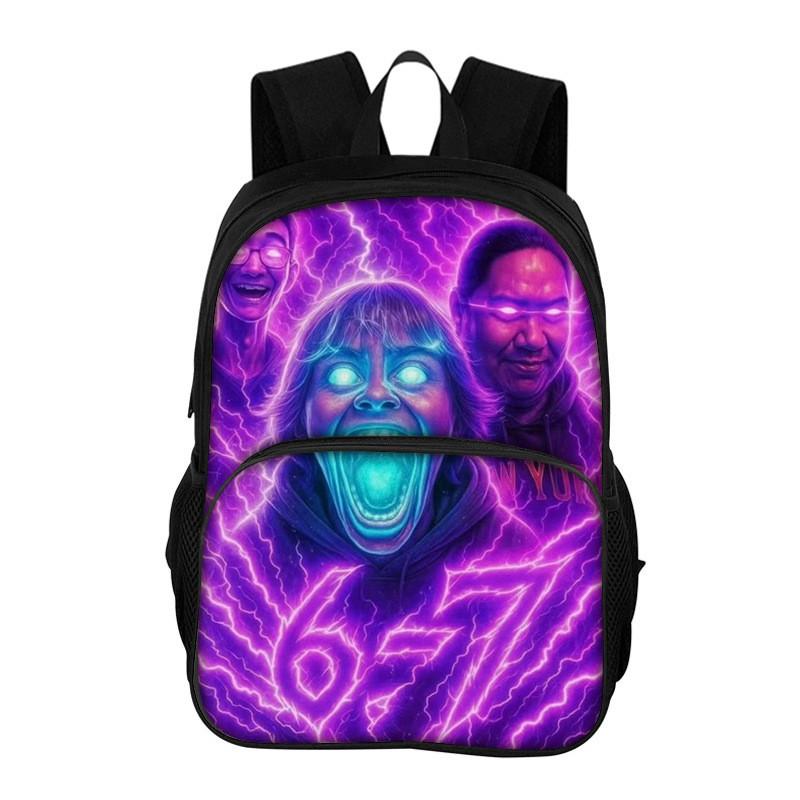 67 Printed School Backpack With Breathable Pu Material For Middle School Students