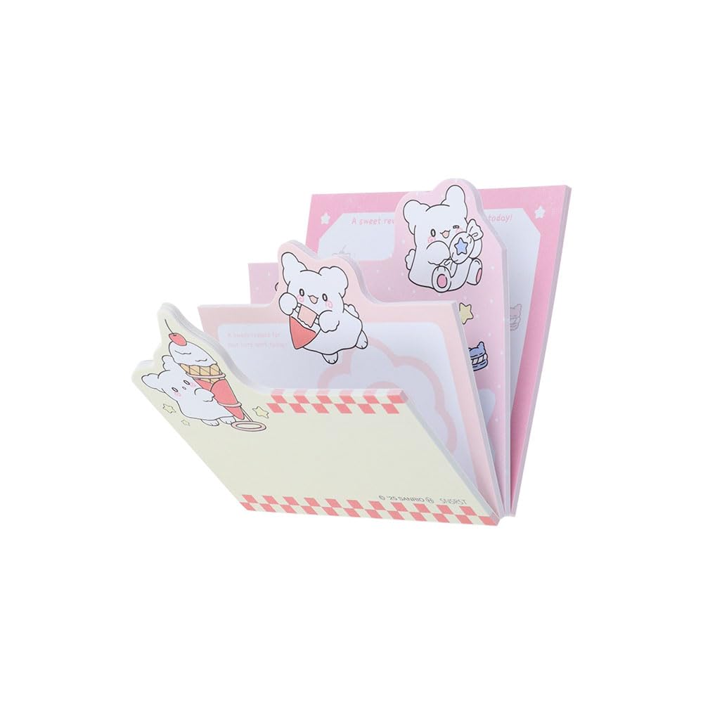 Stationery Hanamaru Obake Sanrio Characters Sticky Blocks with Your Favorite S2849658 Sun-Star Notes, Die-Cut Patterns, Pink,