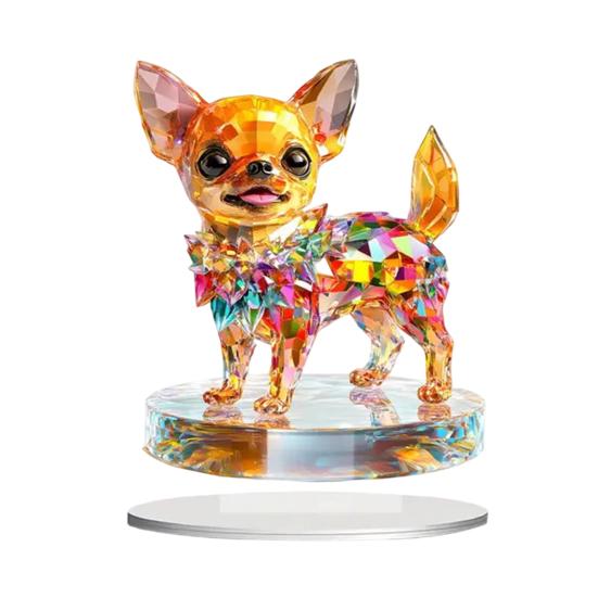 

2D Fake Crystal Horse Ornament with Base Flat Acrylic Horse Table Sign Home Office Bookshelf Desktop Decoration Birthday Gift E