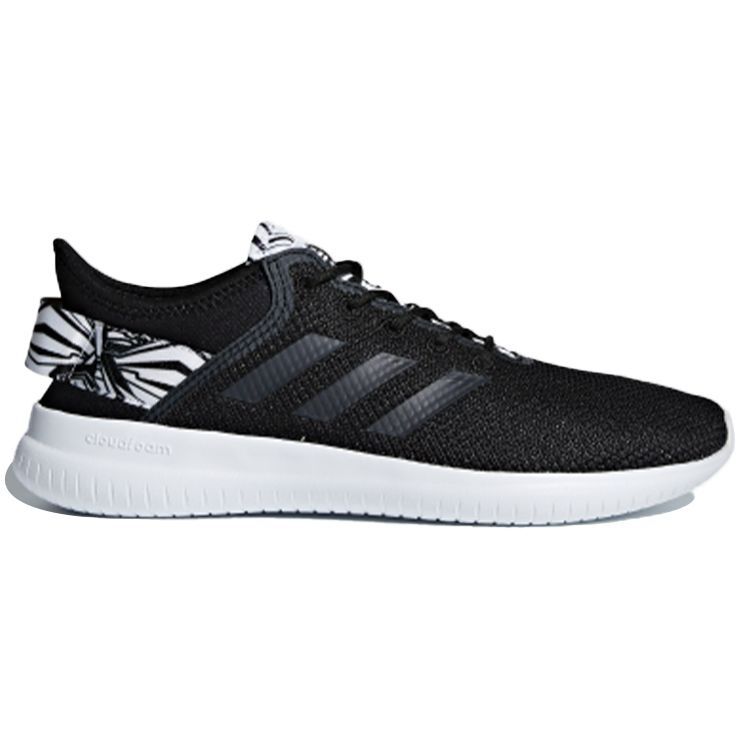 Adidas Neo Cf Qtflex Comfortable Sports Fabric Non-Slip Breathable Low-Top Marathon Running Shoes Women sneaker Black White DA9528