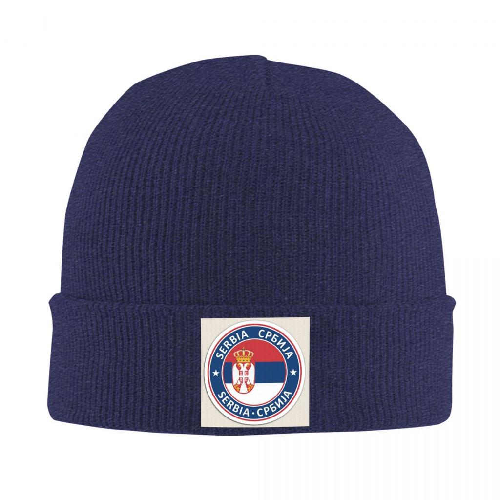 Serbia Flag Warm Knitted Cap Fashion Bonnet Hat Autumn Winter Outdoor Beanies Hats for Men Women Adult