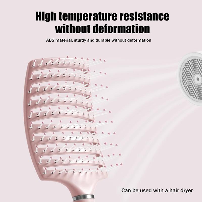 Detangling Hair Brush With Air Cushion, Anti-Static Styling Comb For Wigs & Curly Hair, Reduces Hair Loss & Boosts Root Volume