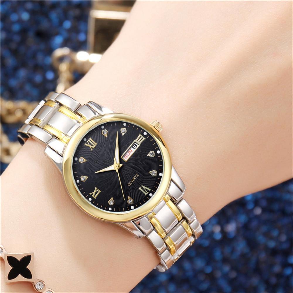 Women's Watch Double Calendar Gorgeous Student Adult Wristwatch