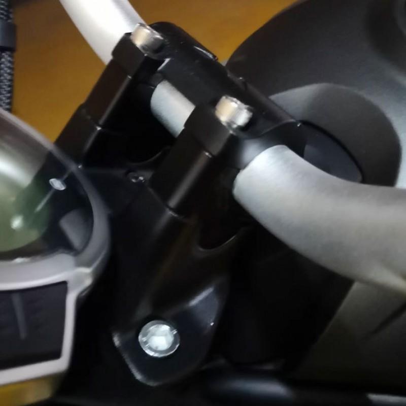 Motorcycle Handlebar Risers CFMOTO 700CLX Adjustable Height Extension Kit Black Universal Fit