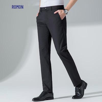 Men's Anti-Wrinkle Straight-Leg Business Casual Pants