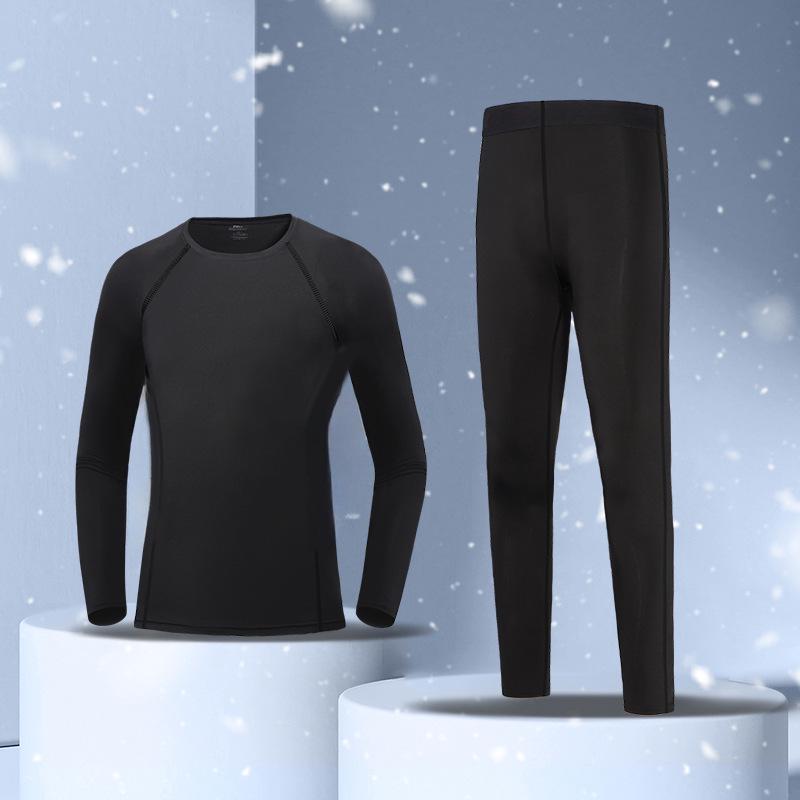 Kinder Schnelltrocknendes Winter Thermo-Set: Basisschicht-Shirt & Hose für Jungen und Mädchen 170 (For 160-170CM)