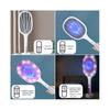6 LED Handheld Electric Killing Fly Bug Trap LED Lamp UV Light USB Rechargeable
