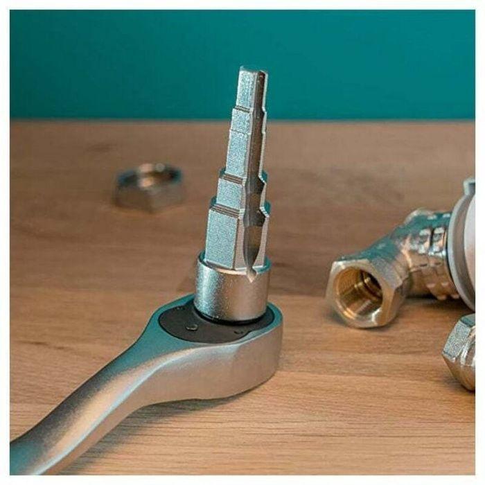 Clé étagée 5 tailles pour radiateurs et sanitaires 1/2" carré – acier chrome‑vanadium AIMOONSA