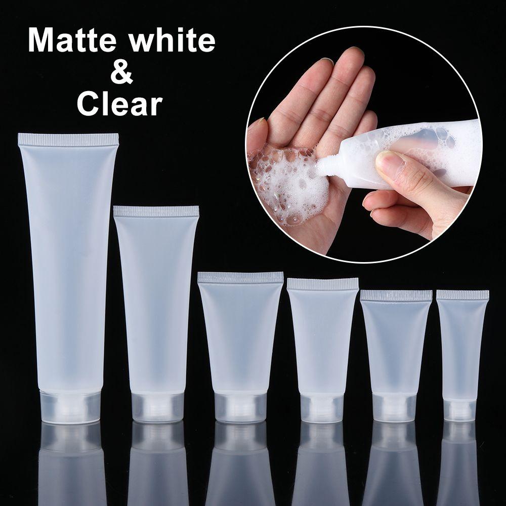 2PCS Portable Travel Size Squeeze Containers Shampoo Holder Refillable Bottle Cream Tube Lotion Packing