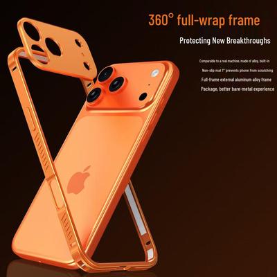 Funda de Metal con Cubierta para Lente para Apple iPhone 15 Pro Max