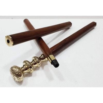 Antik-Ära Messing Nautisch Designer Rundes Messingknauf-Griff Antiker Viktorianischer 36 Zoll Holz-Gehstock Sammlerstück Geschenk für Herren & Damen für Ältere