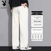 PLAYBOY Men's Autumn Winter Loose Straight-leg Casual Sweatpants