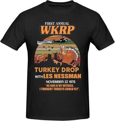 Thanksgiving Funny Gift First Annual WKRP Turkey Drop Les Nessman Tshirt