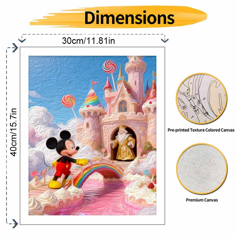 Disney Candy Castle Painting By Numbers Kit Hand Painting Home Decor