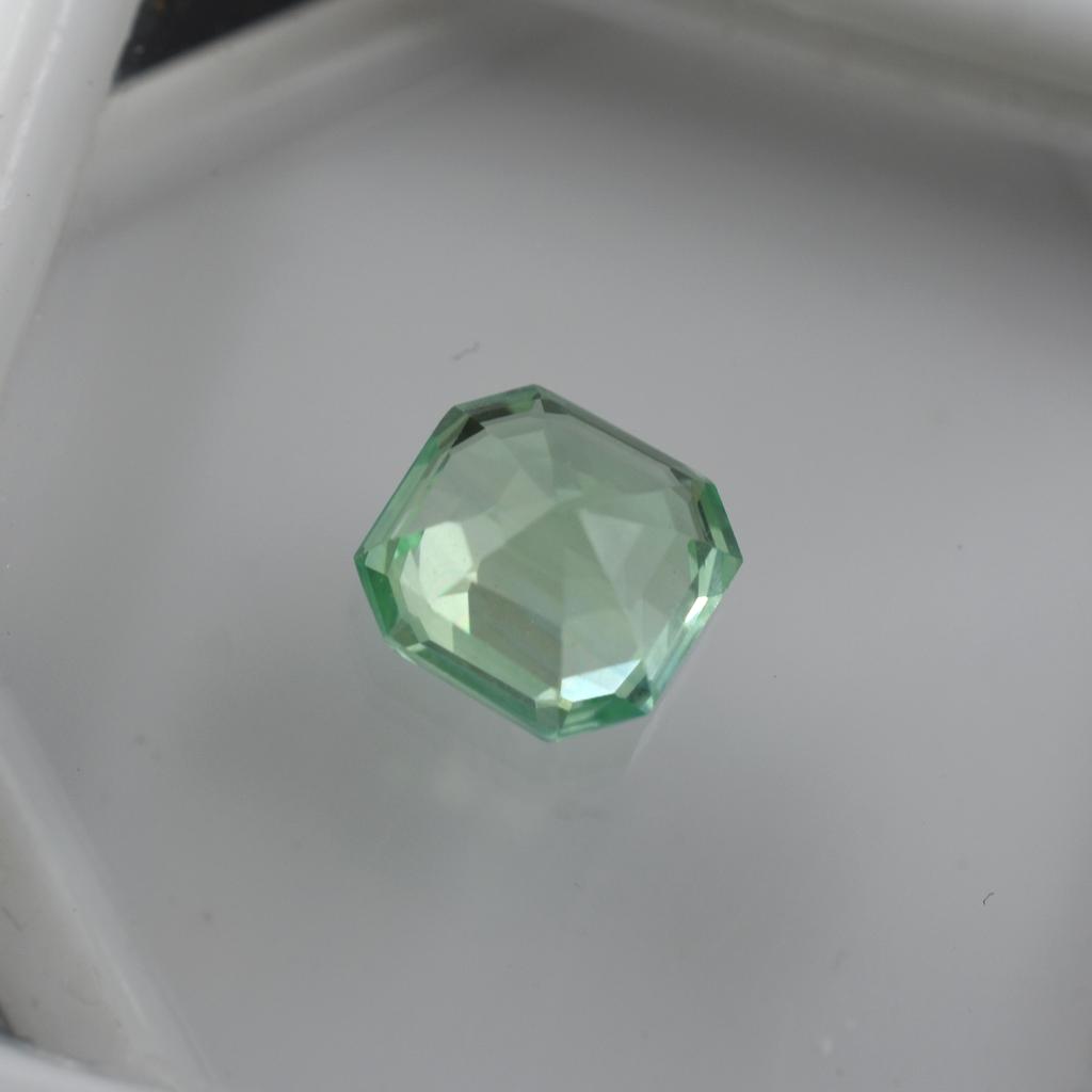 Natural Bluish Green Sapphire Loose Gemstone 3.75 ct Square Cut September Birthday Birthstone