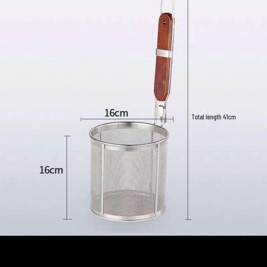 304 Stainless Steel Noodle Skimmer Ladle - Large Strainer for Mala Tang and Soup