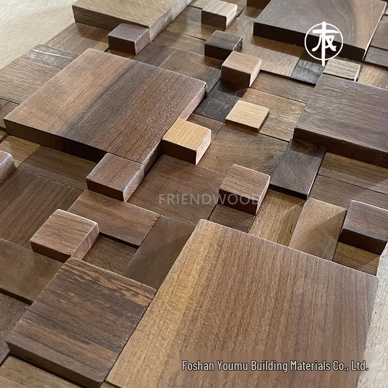 Elegant Black Walnut Wood 3D Wall Décor for Hotel, Club, Living Room, Dining, or Entrance Hall.