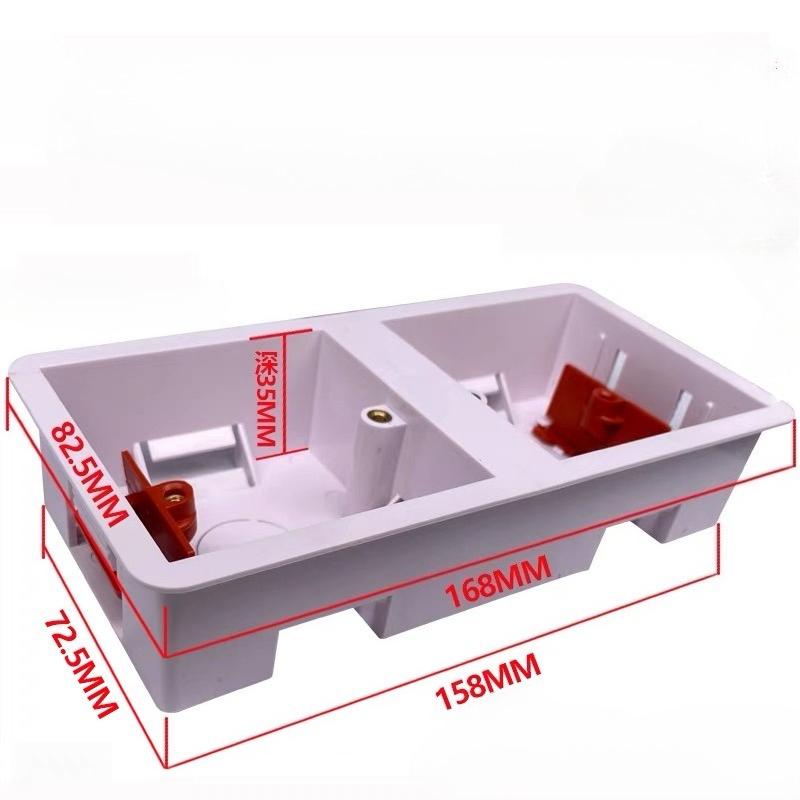 

1 2 Gang Dry Lining Box For Gypsum Board Plasterboard Finish Pladur UK EU Drywall 35mm Depth Recessed Switch Socket Wall Box
