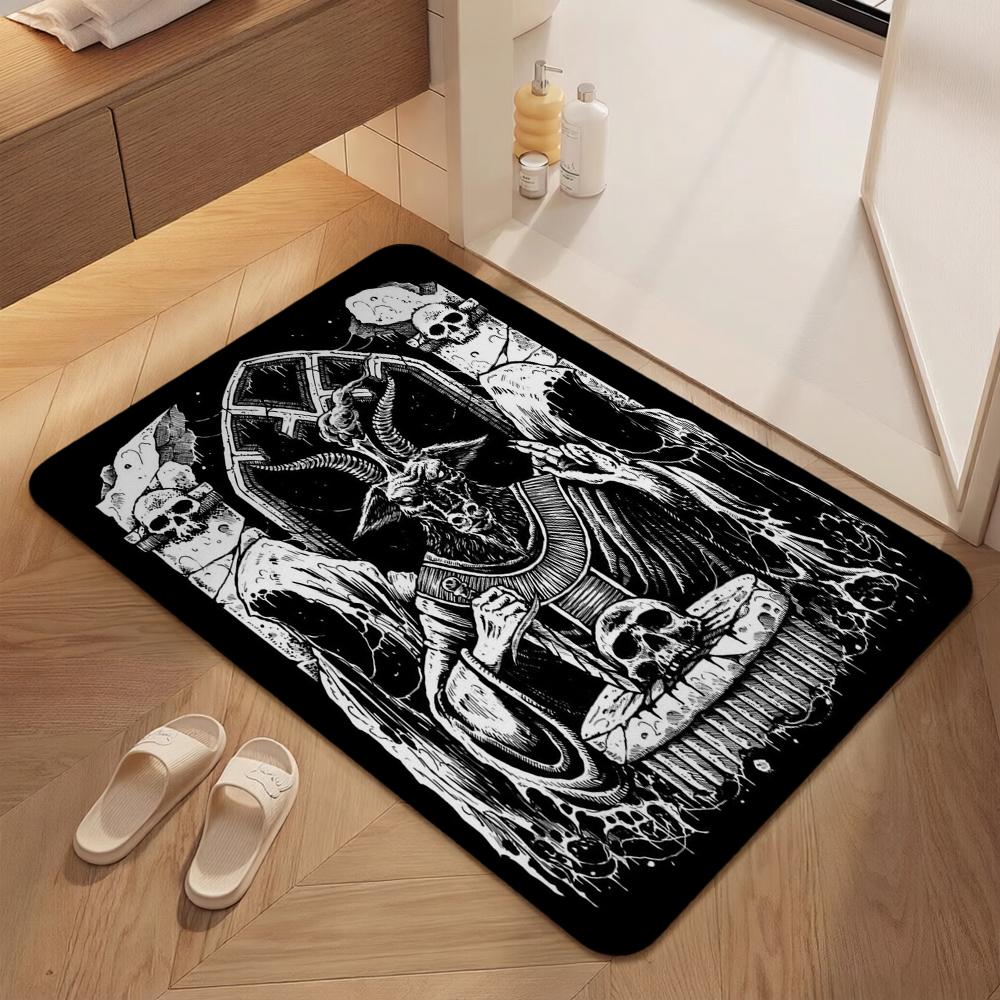 Five Elements Pentacle Double Moons Rectangular Rug Soft Texture Nonslip Carpet For Kids Bedroom Play Area Home Party Decor Holiday Gift