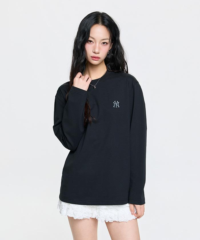 Emelbi Basic Loose Fit Long Sleeve T-Shirt Ny (Black)