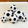 Black & White Cartoon Plush Football Toy - Cute Children's Gift & Cushion Ornament