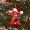 Christmas Tree Letter Decorations Ornaments Set with Santa for Home Holiday