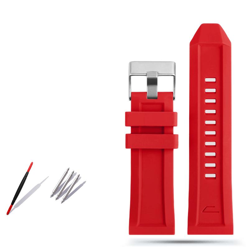 Классический ремешок для часов из силиконовой резины 24 мм 26 мм 28 мм для серии Diesel DZ4427 DZ4487 DZ4323 DZ4318 DZ4305, водонепроницаемый ремешок 24mm