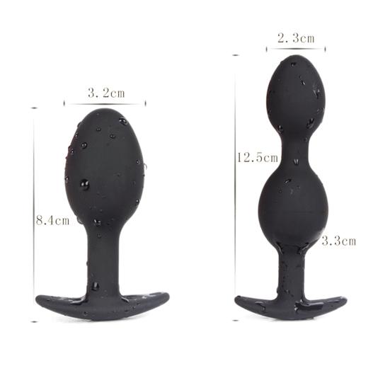 Unisex Soft Silicone G-pot Expansion Dilator Massager Anal Butt Plug Sex Tool