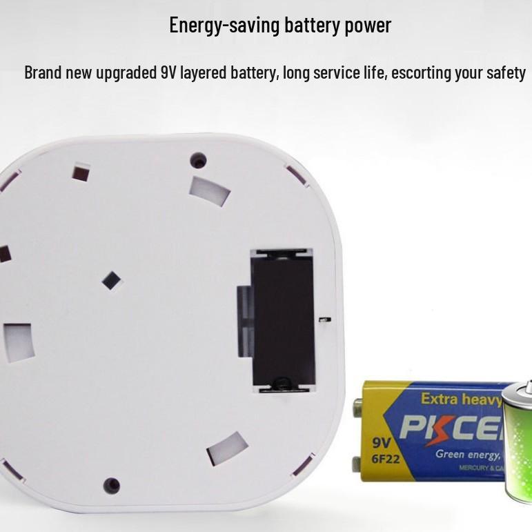9V Wireless Smoke Detector for Home or Commercial Use