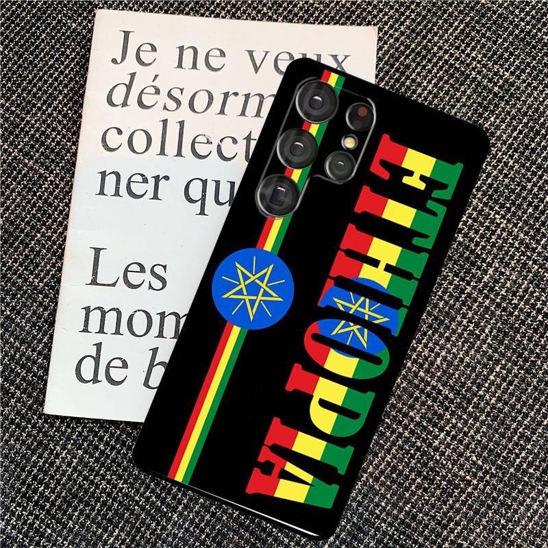 Cool Ethiopia Flag Case For Samsung Galaxy S25 Ultra S20 S21 S22 S23 S24 Ultra S9 S10 Plus S25 FE Back Cover