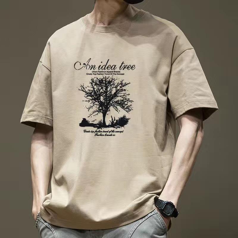 Trendiges Herren-Sommer-T-Shirt mit kurzen Ärmeln - Lässig, Vielseitig, Lockere Passform