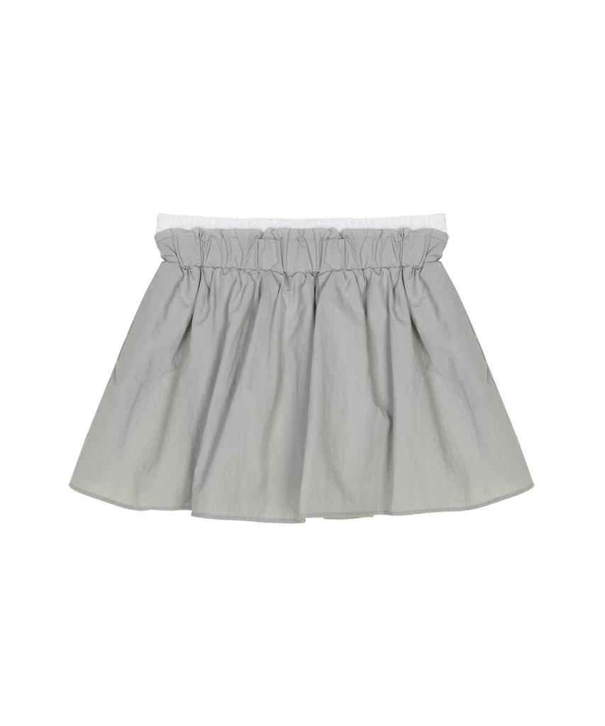 Nigaennikol Mini Layered Skirt Pants_Gray