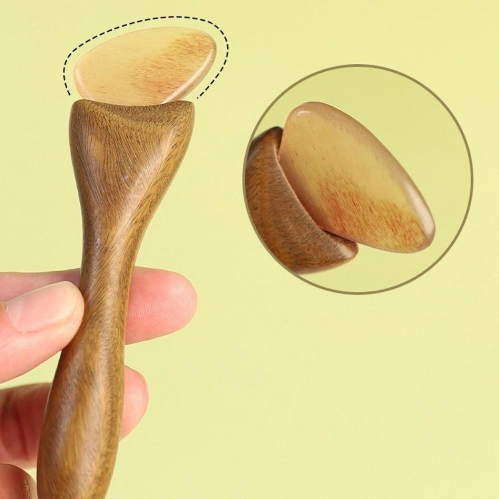 Face Lifting and Tightening Sandalwood Massager Guasha Face Massager Tool  Head Relaxation