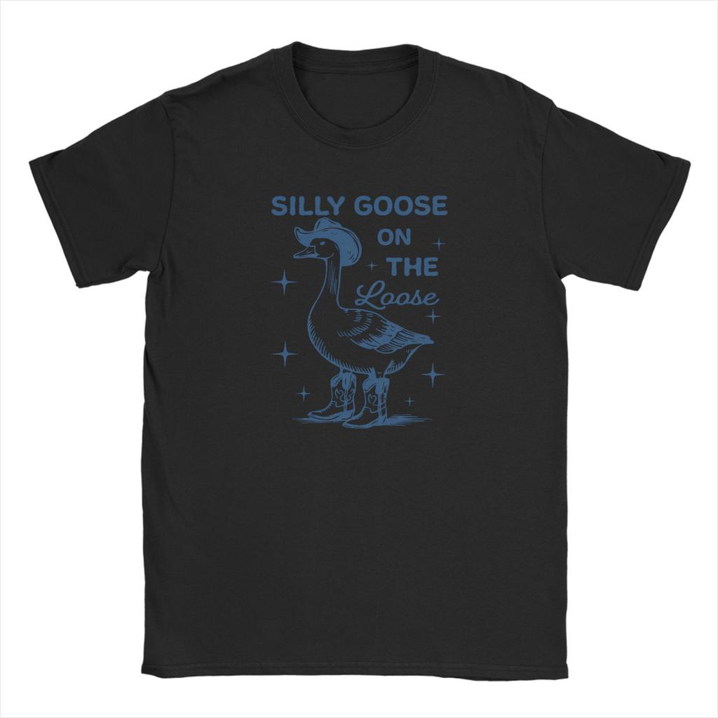 Lucky Goose on The Loose T Shirt Summer St Patricks Day Pure Cotton TShirts For Unisex Design Tshirt ShortSleeved Funny Clothes