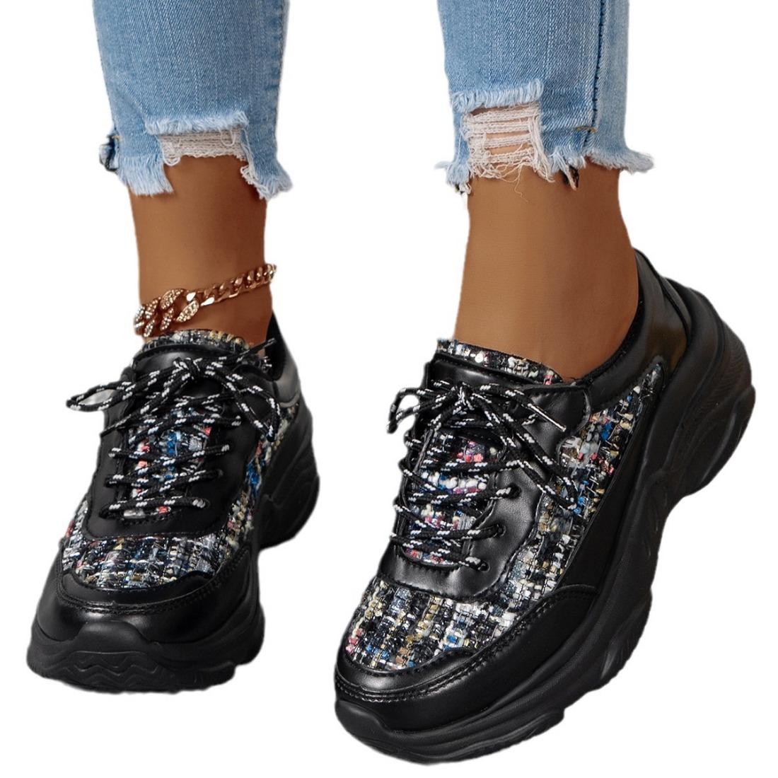 

Универсальные женские спортивные туфли с толстой подошвой, ароматные, удобные, повседневные, на шнуровке 41