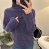 Women's Jacquard Half-High Collar Knit Sweater - Soft, Skin-Friendly Pullover, Popular In Live Broadcasts